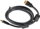 Кабель HDMI 1.8м BURO HDMI-19M/19M-1.8M-MG круглый черный5