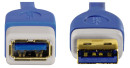 Кабель удлинительный USB 3.0 AM-AF 1.8м Hama H-39674 экранированный синий3