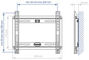 Кронштейн Kromax IDEAL-5 черный LED/LCD 15-47" 20 мм от стены VESA 200x200 max 35 кг3