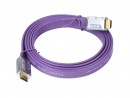 Кабель HDMI 1.8м Gembird Ver.1.4 FLAT Purple jack позолоченные контакты  794339