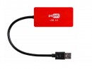 Концентратор USB PC Pet ColorBoxRed 4 порта USB3.0 красный 9300123