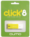 Флешка USB 8Gb QUMO Click USB2.0 желтый QM8GUD-CLK-Lemon3