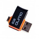 Флешка USB 8Gb QUMO Hybrid USB2.0 черный QM8GUD-Hyb3