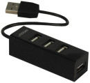 Концентратор USB 2.0 GINZZU GR-464UB 4 x USB 2.0 черный4
