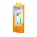Кабель USB-microUSB 1.0м Gmini mCable MEL801 зеленая подсветка зеленый2