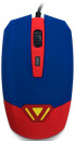 Мышь проводная CBR CM-833 Superman синий красный USB4