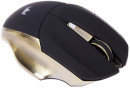 Мышь беспроводная Crown Gaming CMXG-605 чёрный золотистый USB