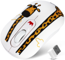 Мышь беспроводная Crown CMM-928W giraffe белый USB2
