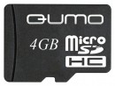 Карта памяти Micro SDHC 4Gb class 4 QUMO QM4GMICSDHC4 + SD adapter2