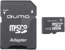 Карта памяти Micro SDHC 32Gb class 10 QUMO QM32(G)MICSDHC10 + SD adapter2