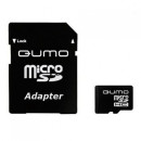 Карта памяти Micro SDHC 8Gb class 4 QUMO QM8GMICSDHC4 + SD adapter2