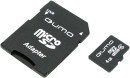 Карта памяти Micro SDHC 4Gb class 10 QUMO QM4GMICSDHC10 + SD adapter3