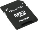 Карта памяти Micro SDHC 4Gb class 10 QUMO QM4GMICSDHC10 + SD adapter4