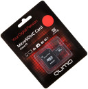 Карта памяти Micro SDHC 4Gb class 10 QUMO QM4GMICSDHC10 + SD adapter6