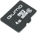 Карта памяти Micro SDHC 4Gb class 10 QUMO QM4GMICSDHC10 + SD adapter8