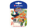 Флешка USB 8Gb Verbatim Store n Go Mini 49883 USB2.0 белый Tattoo Phoenix
