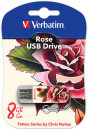 Флешка USB 8Gb Verbatim Store n Go Mini Tattoo Edition Rose 49881 USB2.0 белый2