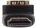 Переходник HDMI (M)-HDMI (F) угловой правый позолоченные коннекторы 3Cott 3C-HDMIM-HDMIF-90R-AD207GP2