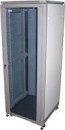 Шкаф напольный 42U Lanmaster TWT-CBE-42U-6X6 600x600mm дверь стекло серый