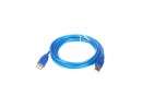 Кабель удлинительный USB 2.0 AM-AF 5.0м VCOM Telecom прозрачная изоляция голубой VUS6956