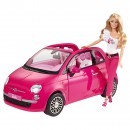 Игровой набор Barbie (Mattel) розовый Фиат с куклой Барби Y6857