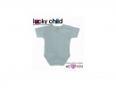 Боди футболка Lucky Child ажур, голубая. размер 20 (62-68)