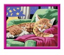 Набор для рисования Ravensburger Раскрашивание по номерам: Спящий котенок от 7 лет 284252