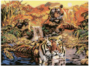 Набор для рисования Ravensburger Раскрашивание по номерам Тигры от 10 лет 288052