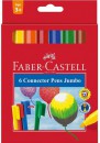 Набор фломастеров Faber Castell Jumbo 6 шт желтый красный оранжевый синий зеленый коричневый