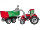 Трактор Bruder с ковшом и прицепом 1 шт 67.5 см разноцветный 20-116