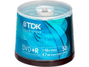 Диски DVD+R TDK 4.7Gb 16x CakeBox 50шт 19444