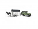 Джип Bruder с прицепом-коневозкой и лошадью 28 см зеленый 02-5922