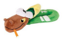 Мягкая игрушка змейка Gulliver (Гулливер) Змей Рэпер 23 см зеленый коричневый желтый плюш синтепон
