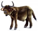 Мягкая игрушка бык Hansa Бык 16 см коричневый искусственный мех