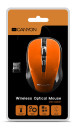 Мышь беспроводная Canyon CNE-CMSW1O оранжевый USB3