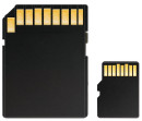 Карта памяти Micro SDXC 64Gb Class 10 A-Data AUSDX64GUICL10-RA1 + адаптер SD4