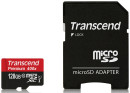 Карта памяти Micro SDXC 128Gb Class 10 Transcend TS128GUSDU1 400x + адаптер SD2