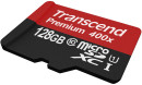Карта памяти Micro SDXC 128Gb Class 10 Transcend TS128GUSDU1 400x + адаптер SD3