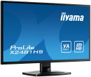 Монитор 24" iiYama Pro Lite X2481HS-B1 черный VA 1920x1080 250 cd/m^2 6 ms DVI HDMI VGA Аудио3