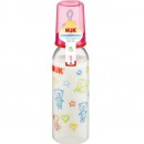 Бутылочка для кормления NUK Бутылочка пластиковая с силиконовой соской для молока 240 мл с рождения розовый2