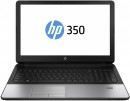 Ноутбук HP 350 15.6" 1366x768 матовый 3805U 1.9GHz 4Gb 500Gb IntelHD DVD-RW Bluetooth Wi-Fi Win7Pro Win8.1 серебристый L8B74EA5