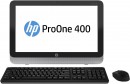 Моноблок HP ProOne 400 19.5" 1600x900 матовый i3-4160T 3.1GHz 4Gb 1Tb HD4400 DVD-RW BT Wi-Fi Win7Pro Win8.1Pro клавиатура мышь черный L3E59EA