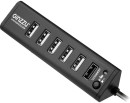 Концентратор USB 3.0 GINZZU GR-315UB 1 х USB 3.0 6 x USB 2.0 черный