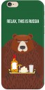 Чехол (клип-кейс) Deppa Art Case Патриот Медведь для iPhone 6 зеленый 100309