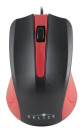Мышь проводная Oklick 225M чёрный красный USB3