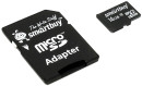 Карта памяти Micro SDHC 16GB Class 10 SmartBuy SB16GBSDCL10-01 + SD адаптер2