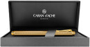 Ручка-роллер Caran D’Ache Ecridor Chevron gilded черный F позолота 23К 838.2083