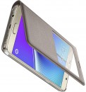 Чехол-книжка Samsung EF-CN920PFEGRU для Galaxy Note 5 S View золотистый6