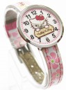 Часы наручные аналоговые Hello Kitty 41213 серый с розовыми цветочками