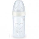Бутылочка для кормления NUK First Choice New Classic 150 мл с рождения белый + сил.соска  FC+ со сред.отв. для пищи М, р-р 1 107435782